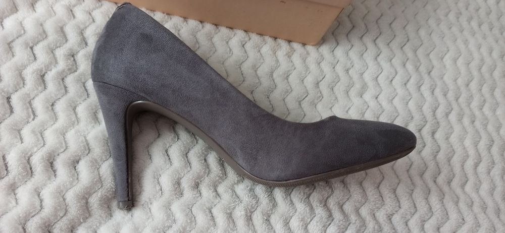 Szare szpilki, czółenka 36