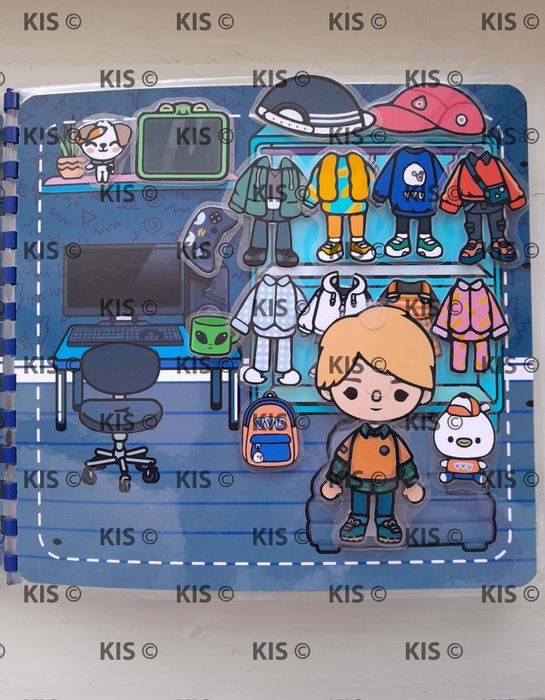 Тока бока для хлопців, альбом гра на липучках ,Toca Boca for boys