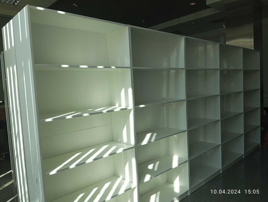 Прилавки та стелажі металеві для магазинів у наявності на складі