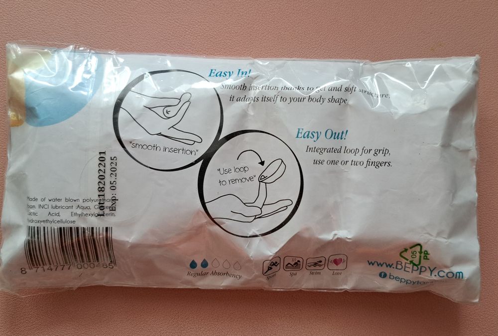 Beppy Tampons 4szt. bezsznurkowe tampony gąbkowe