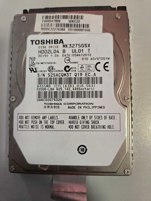 Disco rígido Toshiba MK2560GSXF 2.5 polegadas para portatil