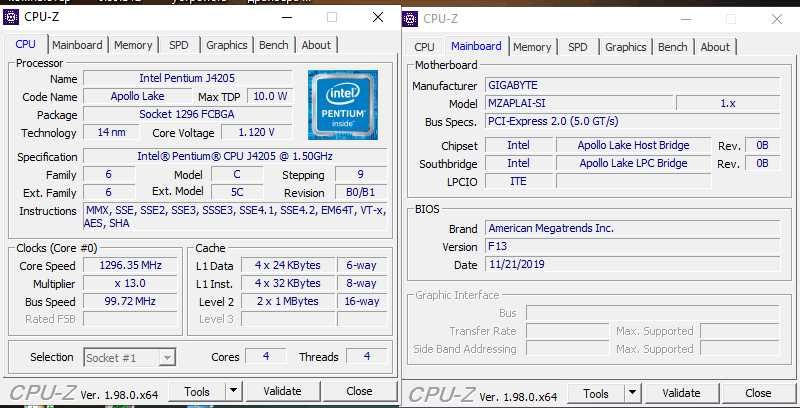 Gigabyte mITX-4205A (4 ядра Apollo Lake) sodimm DDR3L