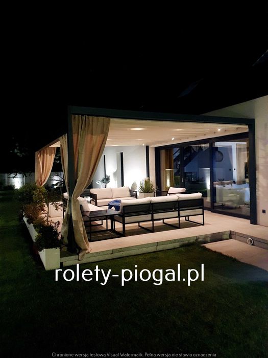 PERGOLA ALUMINIOWA Automatyczna DACH Zwijany Zadaszenie tarasu