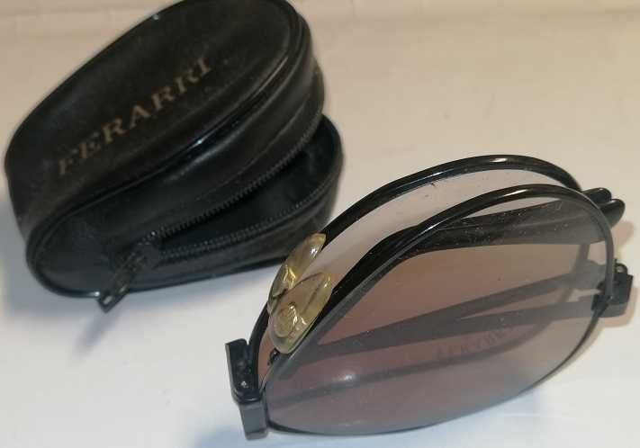 Óculos de sol dobrável vintage década de 1980 FERARRI
