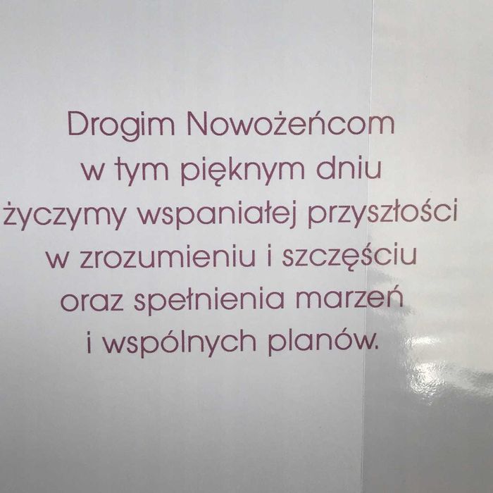 Kartka 15x15cm Ślub W Dniu Ślubu życzenia +koperta do wyboru wzór