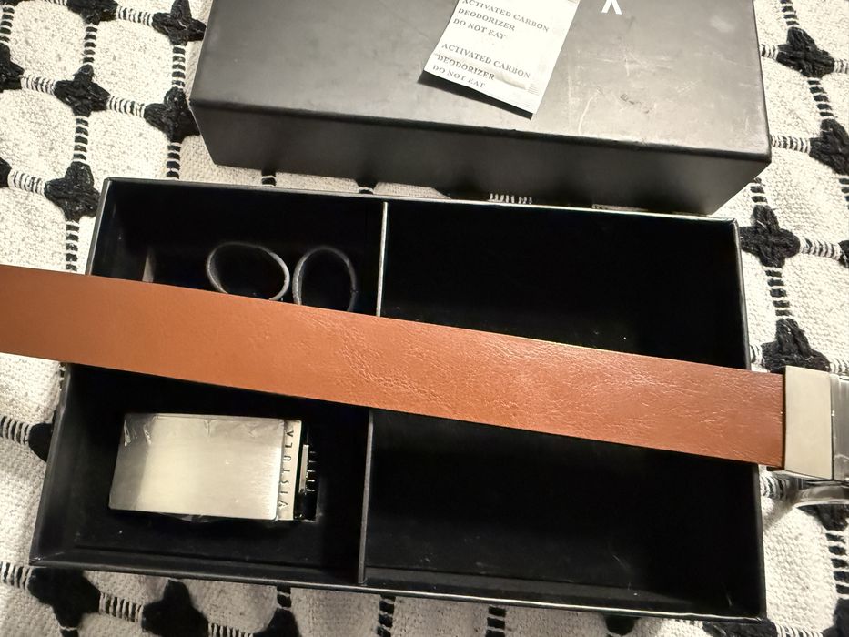 Pasek skórzany vistula czarny brązowy 100 cm