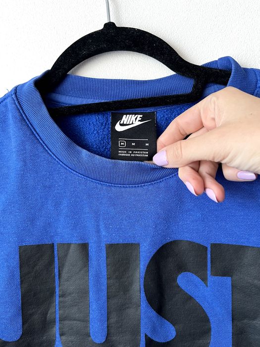 Męska niebieska bluza Nike just do it z długim rękawem canusal basic dla chłopca
