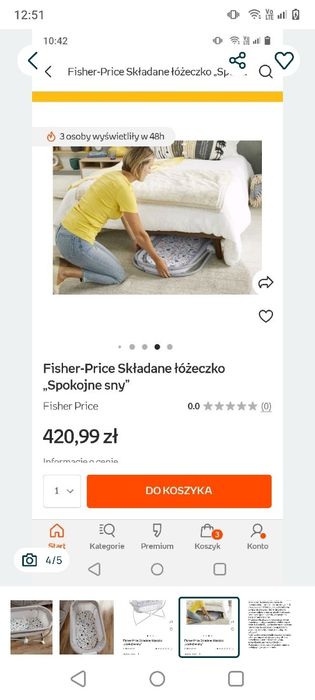 Łóżeczko kołyska lezaczek
