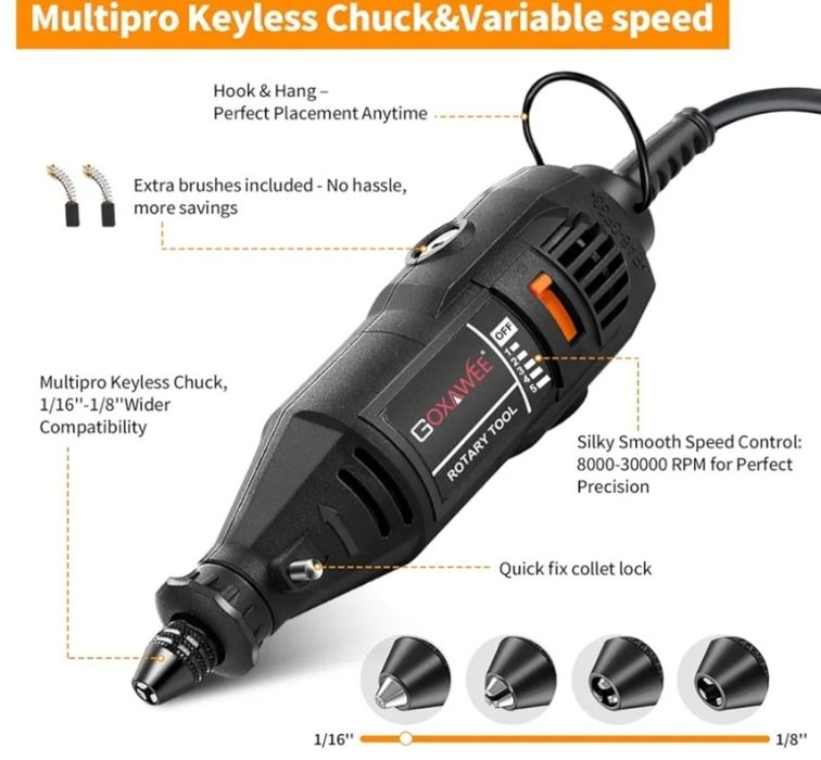 Kit de ferramenta rotativa GOXAWEE MultiPro