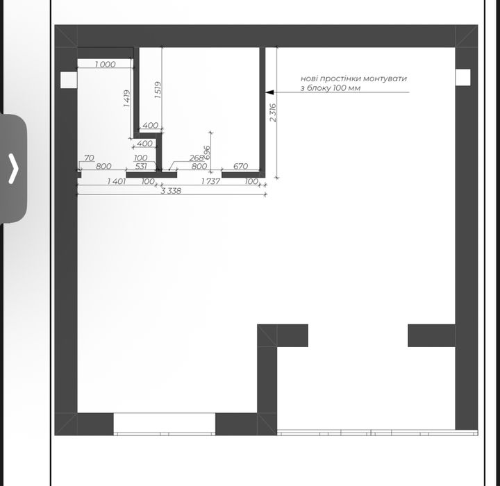 Оренда комерційного приміщення 43 м², ЖК Прага