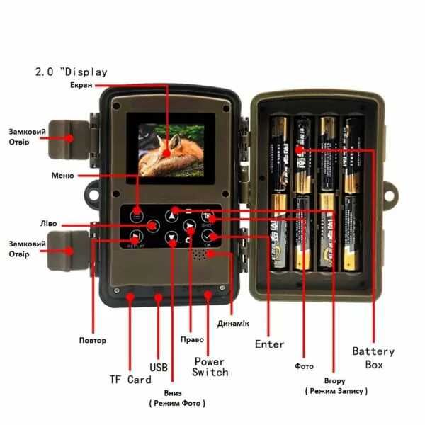 камера для грудного тіла камера pr700pro для полювання з екраном