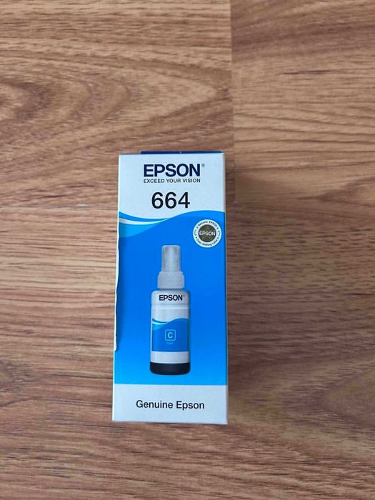 EPSON tusz uzupełniający w butelce 664 CYAN nowy