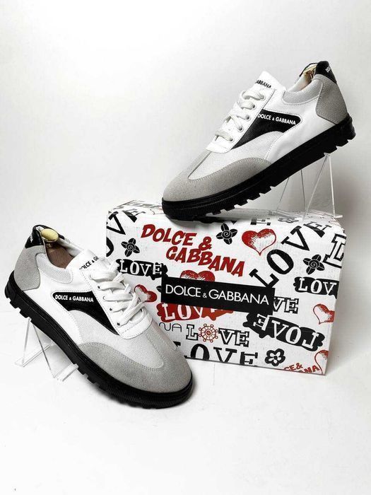 РАСПРОДАЖА! Кроссовки мужские DOLCE GABBANA серые кеды