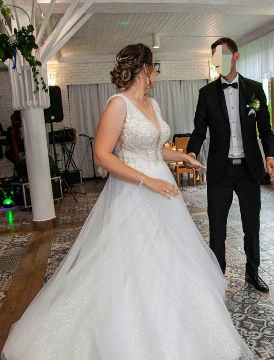 Suknia ślubna Adel na 170 cm wzrostu + obcas 9 cm