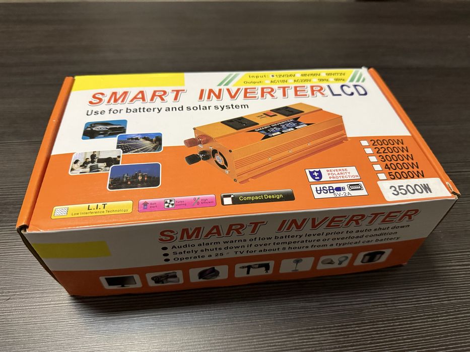 Інвертор (перетворювач напруги) 12v-220v 3500w