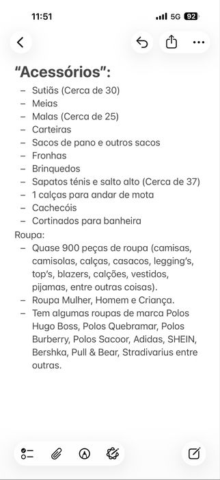 Lote Roupa Usada e Nova