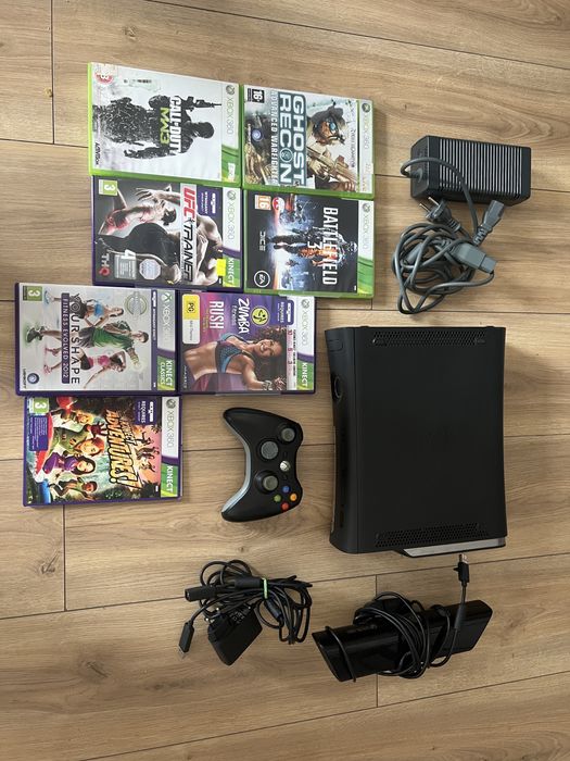 Xbox 360 elite 120 gb pad kinect gry
