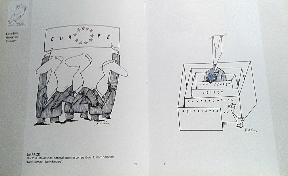 New Europe New Borders. Int'l  Cartoon Competition. Inclui Portes