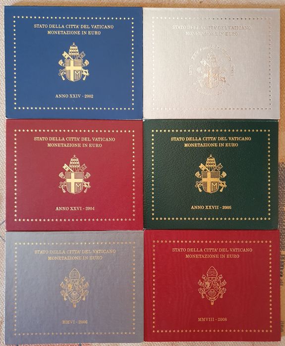 Commemorative Euro Coins Proof Sets and Cards: Vatican City, Monaco