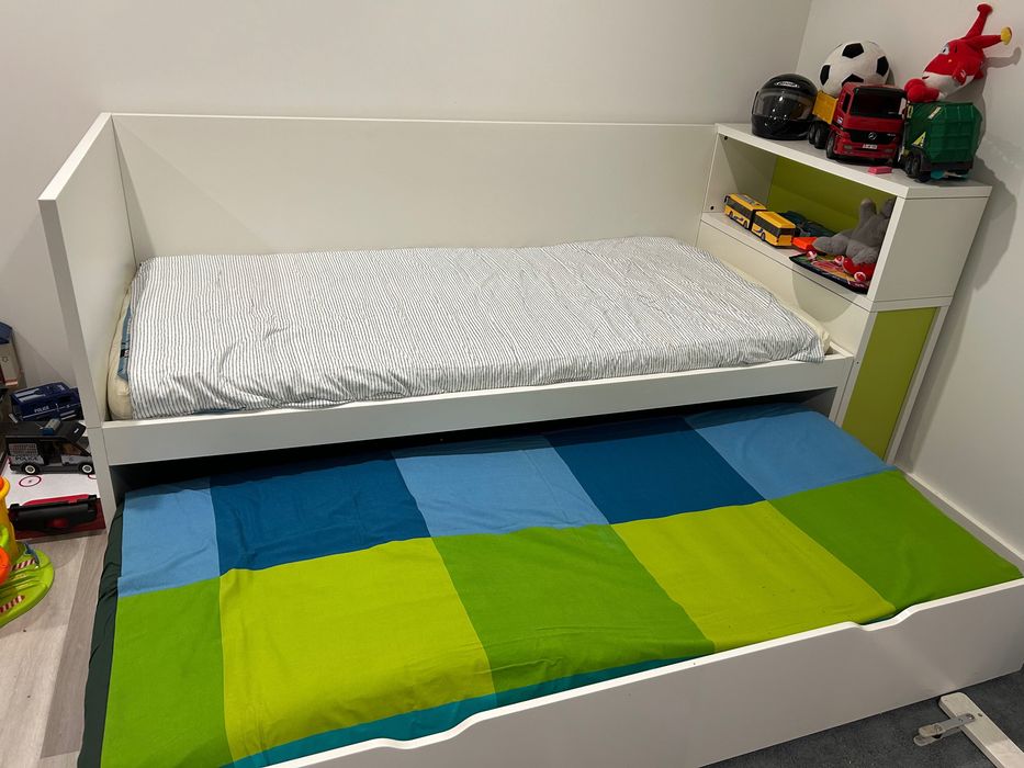 !!!150€!!!! Estrutura de cama solteiro Vihals + gavetão + 2 estrados + 3 colchões
