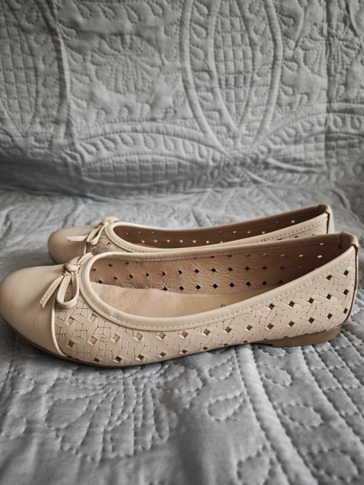 Baleriny buty Lasocki 36 skóra beż nude