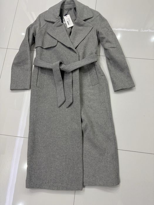 Płaszcz 2NDDAY r. 34-36 klasyczny Damski zimowy Szary Wełniany