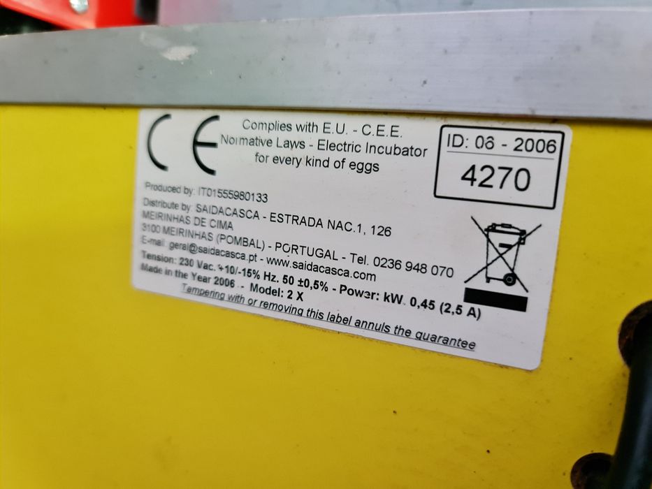 Chocadeira incubadora