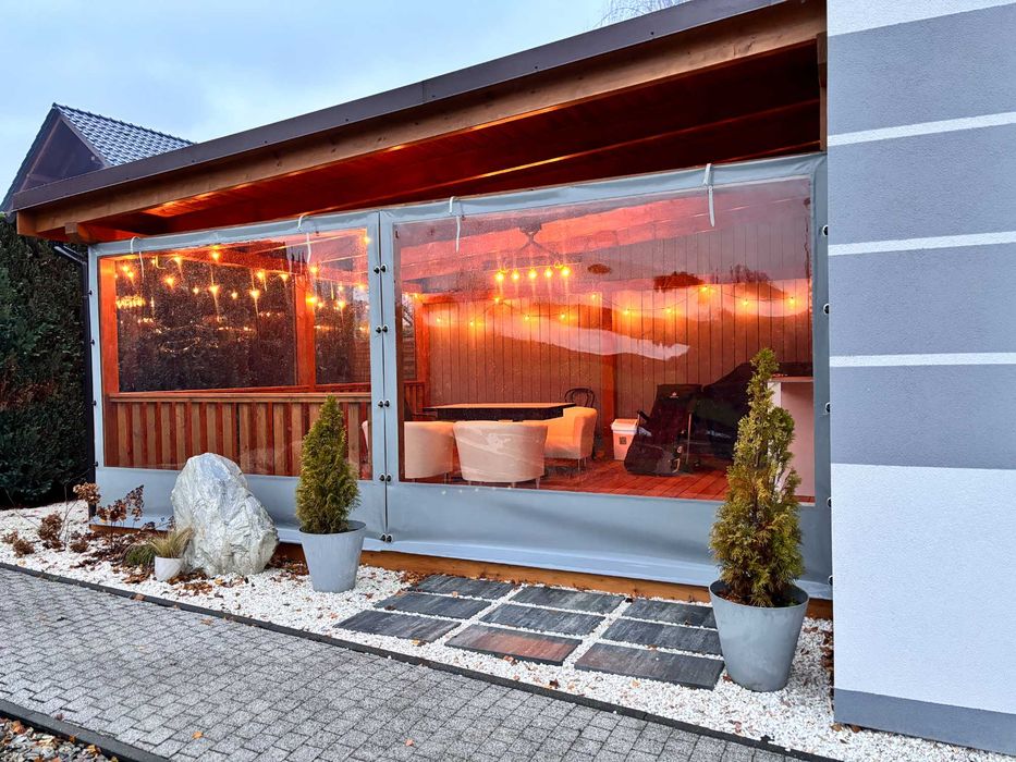 Plandeki , rolety na tarasy , altany , ogródki restauracyjne