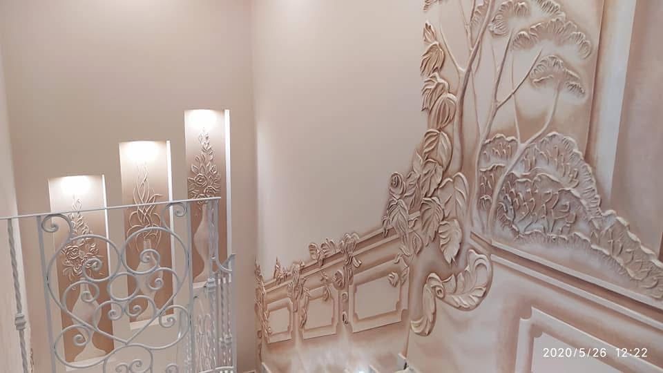 Розпис стін художник берельєф ліпка ліпнина барельеф