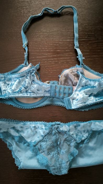 Piękny turkusowy komplet bielizny Victoria's Secret