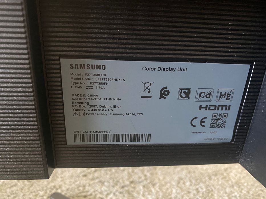 Monitores Samsung F27t350fhr