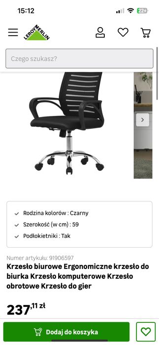 krzesło / fotel biurowy