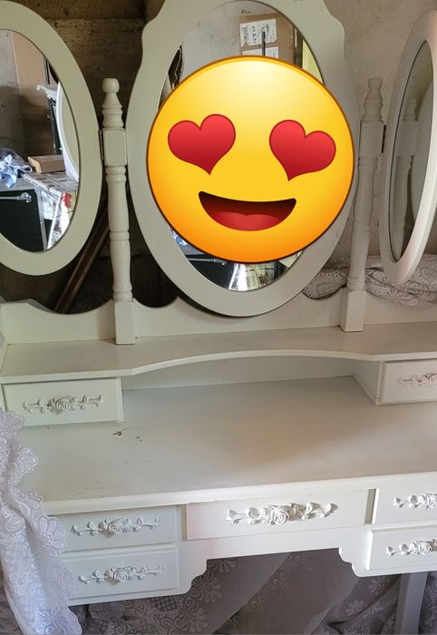 Toaletka z taboretem