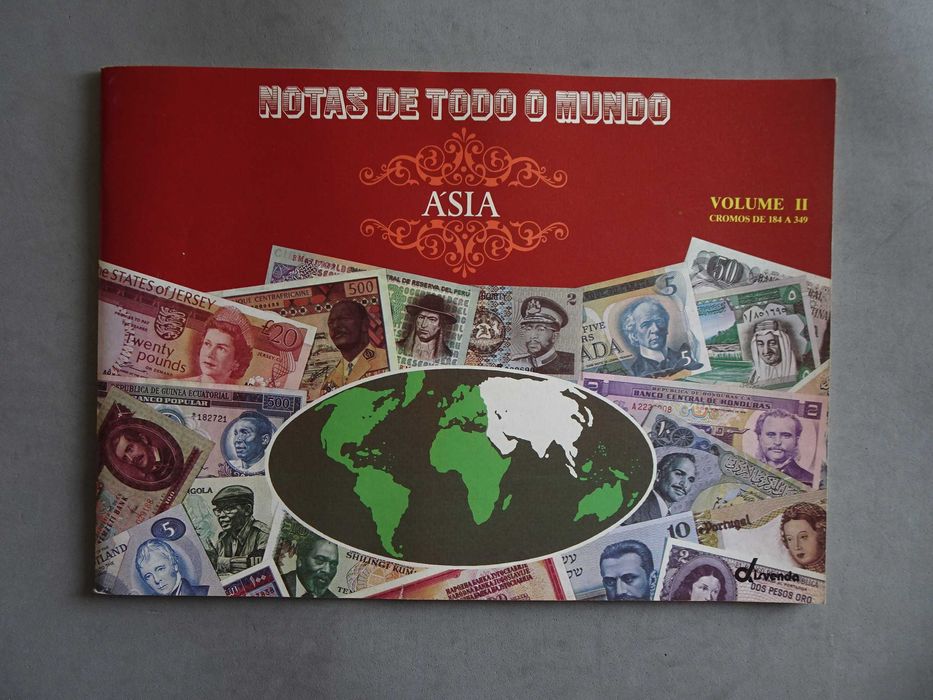 Caderneta de cromos vazia Notas de todo o mundo - Volume II - Ásia