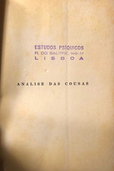 Livro “Análise das Cousas – Fisiologia Transcendente”: Dr. Paul Gibier