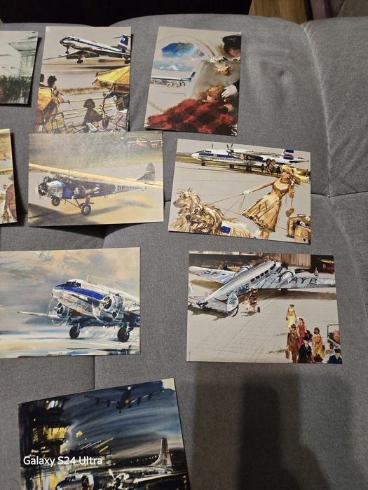 Pocztówki LOT Janusz Grabiański