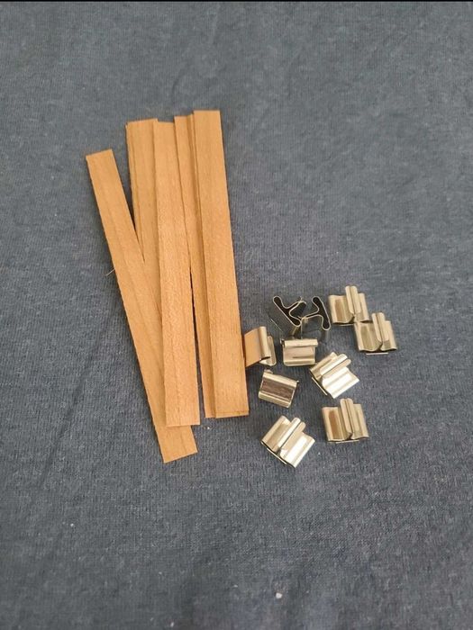 10 pavios de vela de madeira