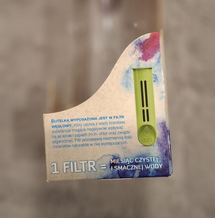 Nowa butelka filtrująca Dafi 0,5L – czerwona, z filtrem do wody kranow