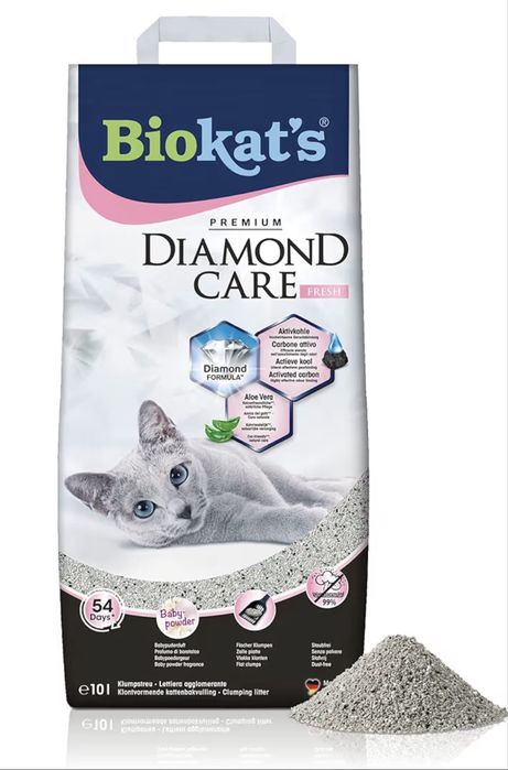 Areia para gato Biokats Diamond Care Bio Fresh