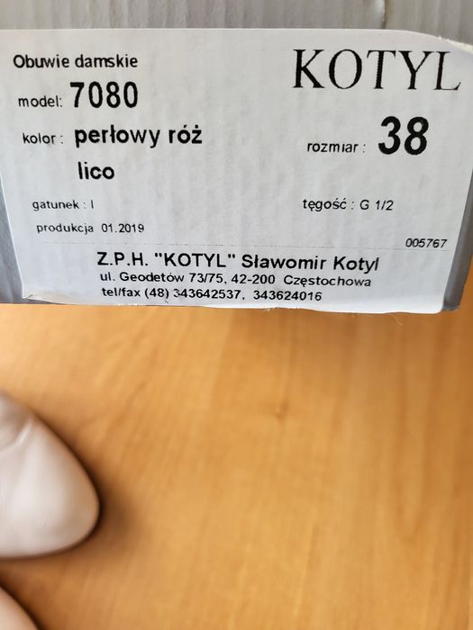 Buty ślubne Kotyl rozmiar 38