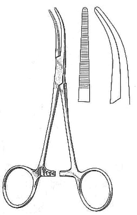 Kleszczyki hemostatyczne typ Dandy 14 cm (zagięte)