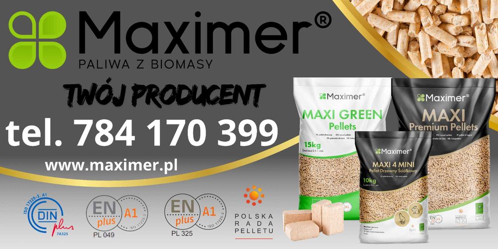 Pellet drzewny Maximer (DINplus ENplus®) Producent
