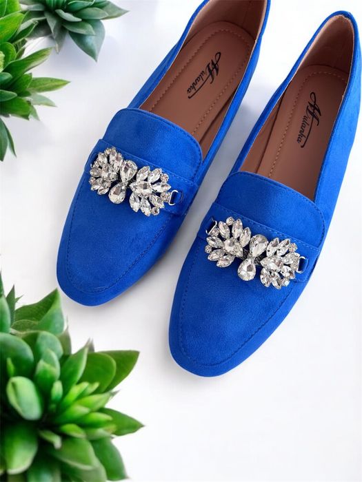 38 Sklep NOWE mokasyny damskie buty z aplikacją z przodu