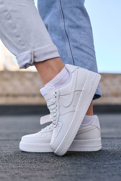 Кросівки Кроссовки Nike Air Force 1 Classic Premium White  Белый  Білий Кросовки Демісезон