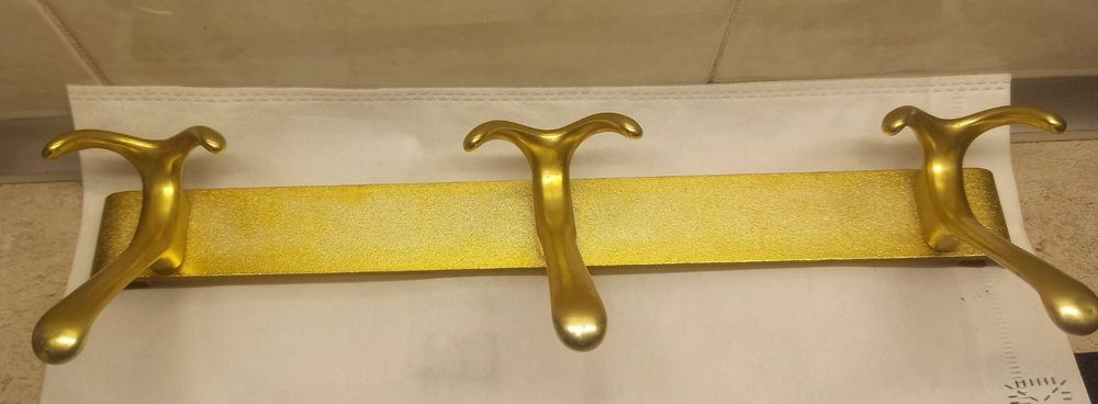 Вешалка настенная Винтажная СССР ( алюминий,  цвет золото)