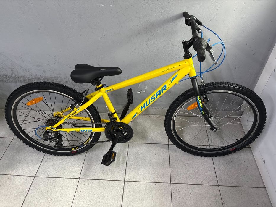 Rower dziecięcy górski Husar, Rama 13", Koła 24", Alu, Shimano, Lekki
