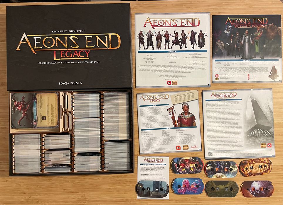 Aeon's End GIGA ZESTAW: insert, 2 maty, 4 podstawki + dodatki i promki