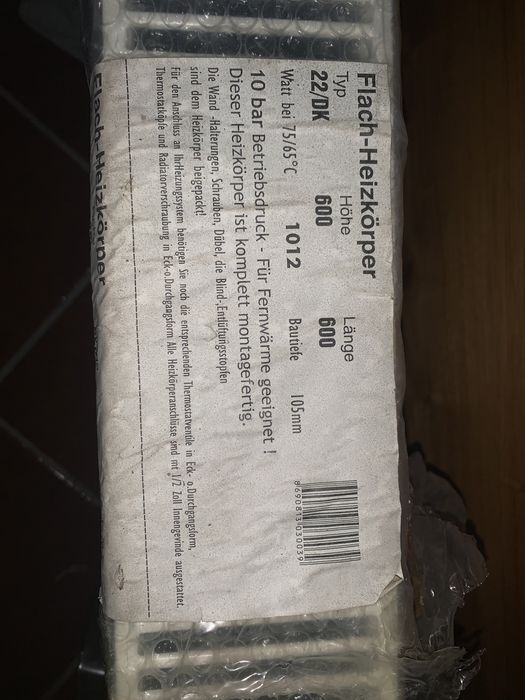 Radiador de Aquecimento central  600x600 – Novo