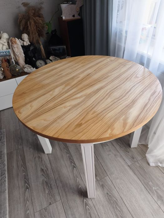 Stół okrągły rozkładany loftowy