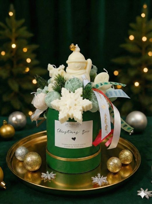 Flower Box świąteczny ze świec